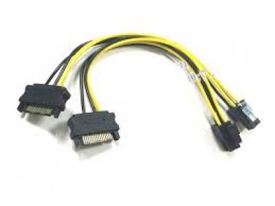 Cáp nguồn 2 SATA to 8Pin (4+4)