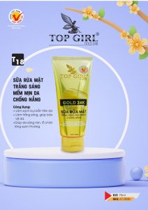 T18 SỮA RỬA MẶT - TRẮNG SÁNG - MỀM MỊN DA - CHỐNG NẮNG 75ML TOP GIRL